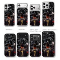 Ronaldo & Batman comic collage Chris Brown Phone Case Black Electroplated Silver For Iphone 11 To 17