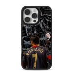 Ronaldo & Batman comic collage iPhone 16 Pro Max Black Case