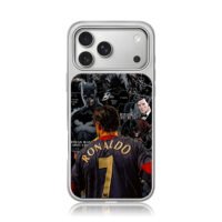 Ronaldo & Batman comic collage iPhone 17 Pro Max Electroplated Silver Case1