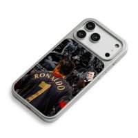 Ronaldo & Batman comic collage iPhone 17 Pro Max Electroplated Silver Case2