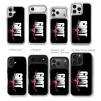 Ronaldo No7 GOAT football art Chris Brown Phone Case Black Electroplated Silver For Iphone 11 To 17