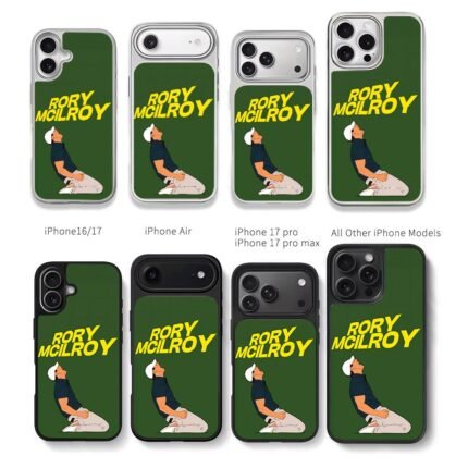 Rory McIlroy golf celebrating Chris Brown Phone Case Black Electroplated Silver For Iphone 11 To 17