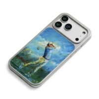 Rory McIlroy golf swing painting iPhone 17 Pro Max Electroplated Silver Case2