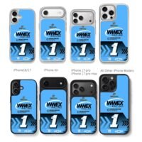 Ross Chastain WWEX Racing No1 Chevy Chris Brown Phone Case Black Electroplated Silver For Iphone 11 To 17