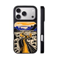 Route 66 desert winding highway iPhone 17 Pro Max Black Case