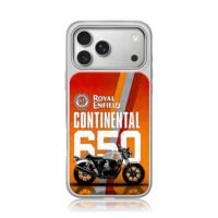 Royal Enfield Continental 650 bike iPhone 17 Pro Max Electroplated Silver Case1