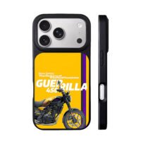 Royal Enfield Guerrilla 450 yellow iPhone 17 Pro Max Black Case