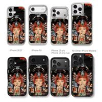 Ruby art redhead girl rose dagger Chris Brown Phone Case Black Electroplated Silver For Iphone 11 To 17