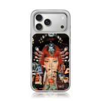 Ruby art redhead girl rose dagger iPhone 17 Pro Max Electroplated Silver Case1