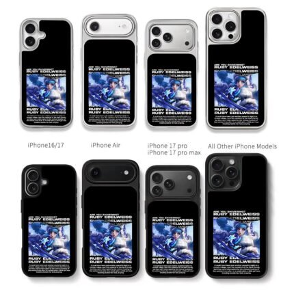 Ruby Edelweiss blue snow girl art Chris Brown Phone Case Black Electroplated Silver For Iphone 11 To 17