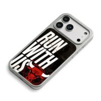 Run With Us Chicago Bulls logo iPhone 17 Pro Max Electroplated Silver Case2