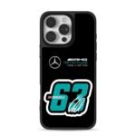 Russell 63 Mercedes AMG Petronas F1 iPhone 16 Pro Max Black Case