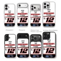 Ryan Blaney 12 Discount Tire Ford Chris Brown Phone Case Black Electroplated Silver For Iphone 11 To 17