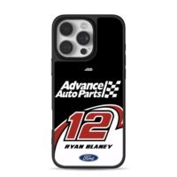 Ryan Blaney 12 NASCAR Ford Advance iPhone 16 Pro Max Black Case