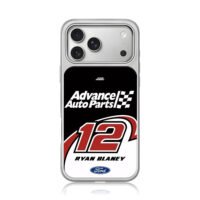 Ryan Blaney 12 NASCAR Ford Advance iPhone 17 Pro Max Electroplated Silver Case1