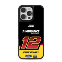 Ryan Blaney 12 Penske Ford NASCAR iPhone 16 Pro Max Black Case