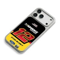 Ryan Blaney 12 Penske Ford NASCAR iPhone 17 Pro Max Electroplated Silver Case2