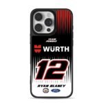 Ryan Blaney 12 Wurth Ford NASCAR iPhone 16 Pro Max Black Case