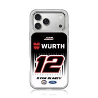 Ryan Blaney 12 Wurth Ford NASCAR iPhone 17 Pro Max Electroplated Silver Case1