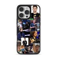 S1mple CSGO pro gamer collage iPhone 16 Pro Max Black Case