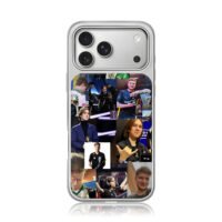 S1mple CSGO pro gamer collage iPhone 17 Pro Max Electroplated Silver Case1