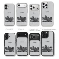 Saab JAS39 Gripen fighter jet Chris Brown Phone Case Black Electroplated Silver For Iphone 11 To 17