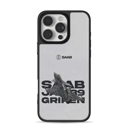 Saab JAS39 Gripen fighter jet iPhone 16 Pro Max Black Case