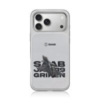 Saab JAS39 Gripen fighter jet iPhone 17 Pro Max Electroplated Silver Case1