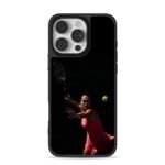Sabalenka hitting tennis ball iPhone 16 Pro Max Black Case