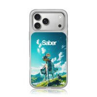 Saber Fate knight sword grass sky iPhone 17 Pro Max Electroplated Silver Case1