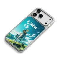 Saber Fate knight sword grass sky iPhone 17 Pro Max Electroplated Silver Case2