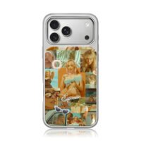 Sabrina Carpenter Espresso collage iPhone 17 Pro Max Electroplated Silver Case1