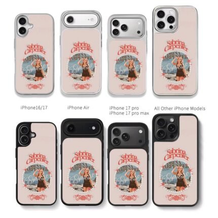 Sabrina Carpenter Espresso pearl Chris Brown Phone Case Black Electroplated Silver For Iphone 11 To 17