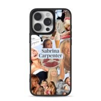 Sabrina Carpenter fan photo collage iPhone 16 Pro Max Black Case
