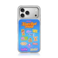 Sabrina Carpenter retro sticker set iPhone 17 Pro Max Electroplated Silver Case1