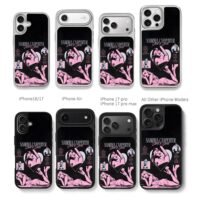 Sabrina Carpenter Short n Sweet art Chris Brown Phone Case Black Electroplated Silver For Iphone 11 To 17