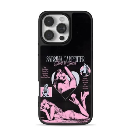 Sabrina Carpenter Short n Sweet art iPhone 16 Pro Max Black Case