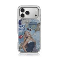 Sabrina Carpenter Short n Sweet art iPhone 17 Pro Max Electroplated Silver Case1