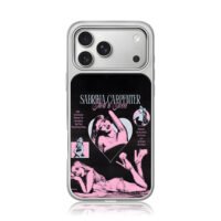 Sabrina Carpenter Short n Sweet art iPhone 17 Pro Max Electroplated Silver Case1