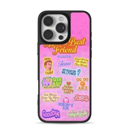 Sabrina Carpenter song sticker set iPhone 16 Pro Max Black Case