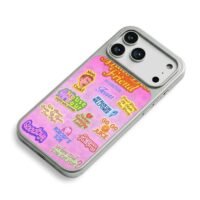 Sabrina Carpenter song sticker set iPhone 17 Pro Max Electroplated Silver Case2