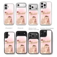 Sabrina Manchild red lip pink print Chris Brown Phone Case Black Electroplated Silver For Iphone 11 To 17