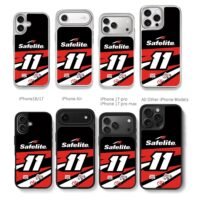 Safelite 11 Toyota Brakleen 175 Chris Brown Phone Case Black Electroplated Silver For Iphone 11 To 17