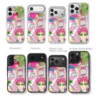 Saiki K anime pink y2k collage Chris Brown Phone Case Black Electroplated Silver For Iphone 11 To 17