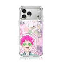 Saiki Kusuo anime dessert star art iPhone 17 Pro Max Electroplated Silver Case1