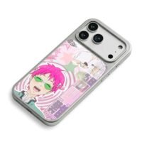 Saiki Kusuo anime dessert star art iPhone 17 Pro Max Electroplated Silver Case2