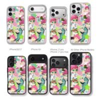 Saiki Kusuo pastel anime character collage Chris Brown Phone Case Black Electroplated Silver For Iphone 11 To 17