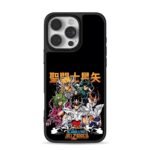 Saint Seiya Five Bronze Knights iPhone 16 Pro Max Black Case