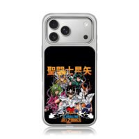 Saint Seiya Five Bronze Knights iPhone 17 Pro Max Electroplated Silver Case1