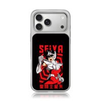 Saint Seiya Seiya anime art iPhone 17 Pro Max Electroplated Silver Case1